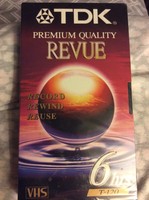 Tdk Revue 6 Hours T-120 Blank Video Cassette Vhs Tape Record Rewind Reuse Tdk Revue 6 Hours T-120 Blank Video Cassette Vhs Tape Record Rewind Reuse
