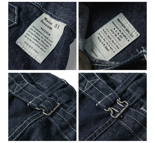 Bronson 1930s Dungarees Civilian Conservation Corps Work Pants 10oz Denim Jeans - Picture 31 of 36