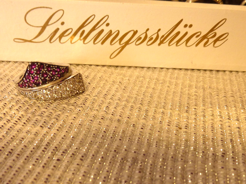Ring-Silber-925-Damenring-Echtschmuck-pinke Steine-klare Steine-Größe 54-17,2 mm - Bild 3 von 5