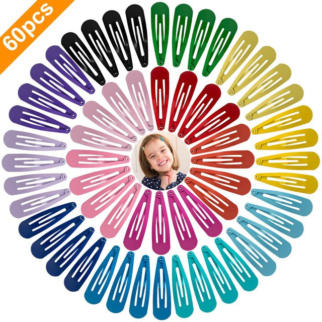 2 Inch Snap Hair Clips No Slip Metal Hair Clip Barrettes For Girls