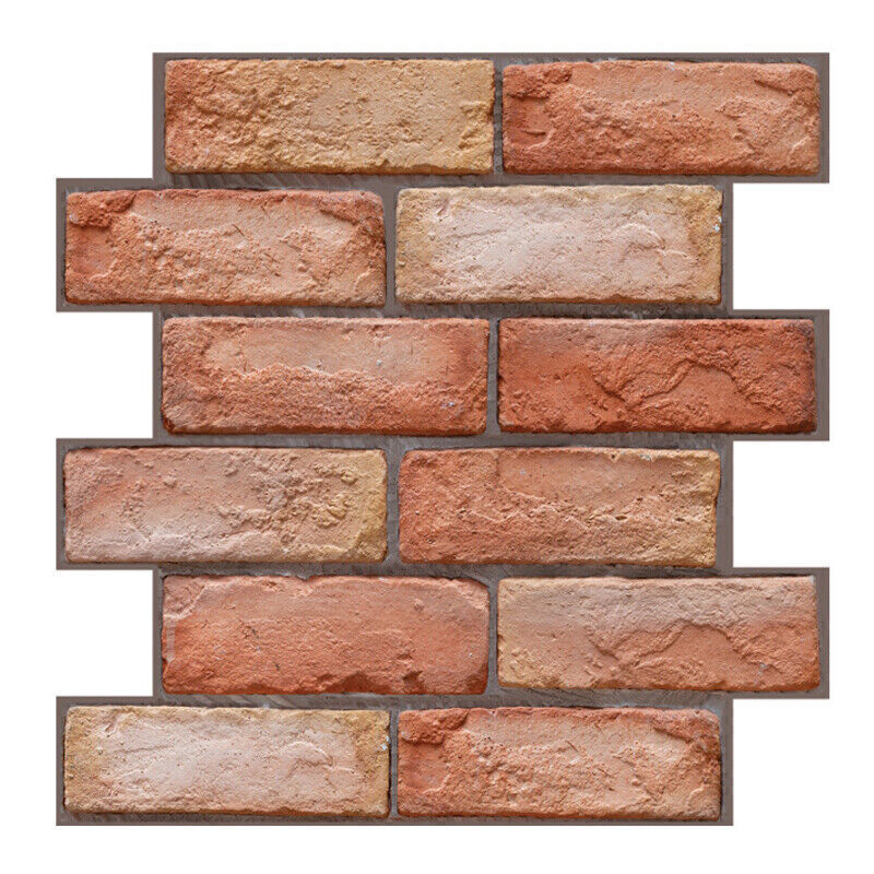 Pack of 10 3D wallpapers, selfadhesive stone look wall panels, brick
