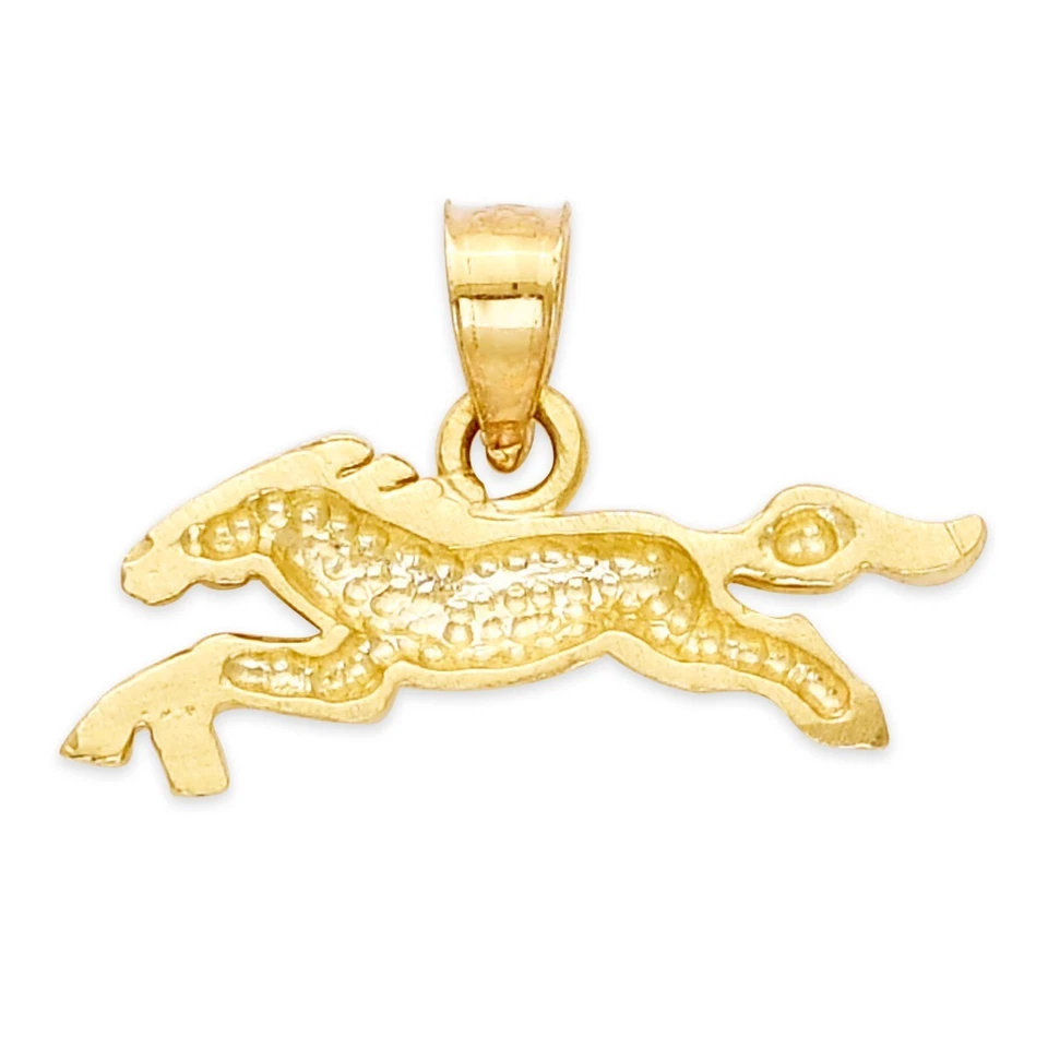 Solid 10k Gold Horse Pendant Available - Animal Symbol Jewelry - Image 3 of 4