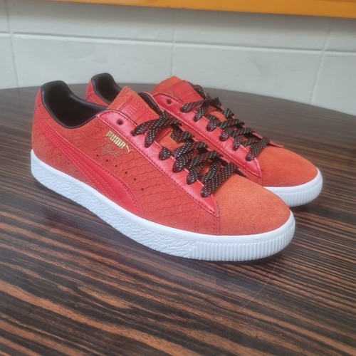 Puma Women's Sneakers High - High Risk Red \u0026 Black Clyde GCC Sneaker - Women