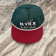 Vintage KYKX Big Bass Bonanza Made in USA Trucker Hat Rope Snapback