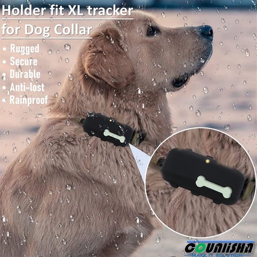 Silicone Holder for Tractive XL GPS Dog Tracker Black - Picture 2 of 7