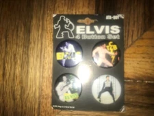  Ata-Boy Elvis Presley Assortment of 4 Badge Button Set Unused RARE