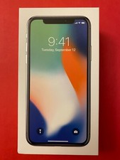 RETAIL BOX ONLY: iPhone X 64GB Silver w/ inserts NO PHONE, NO CHARGER