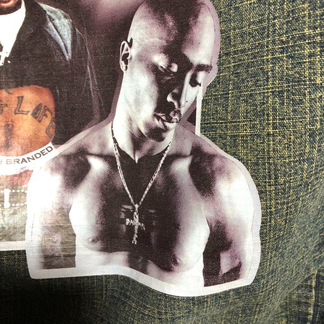Makaveli Branded Tupac 2pac Denim Baggy Jeans Pants HIPHOP W36 L34