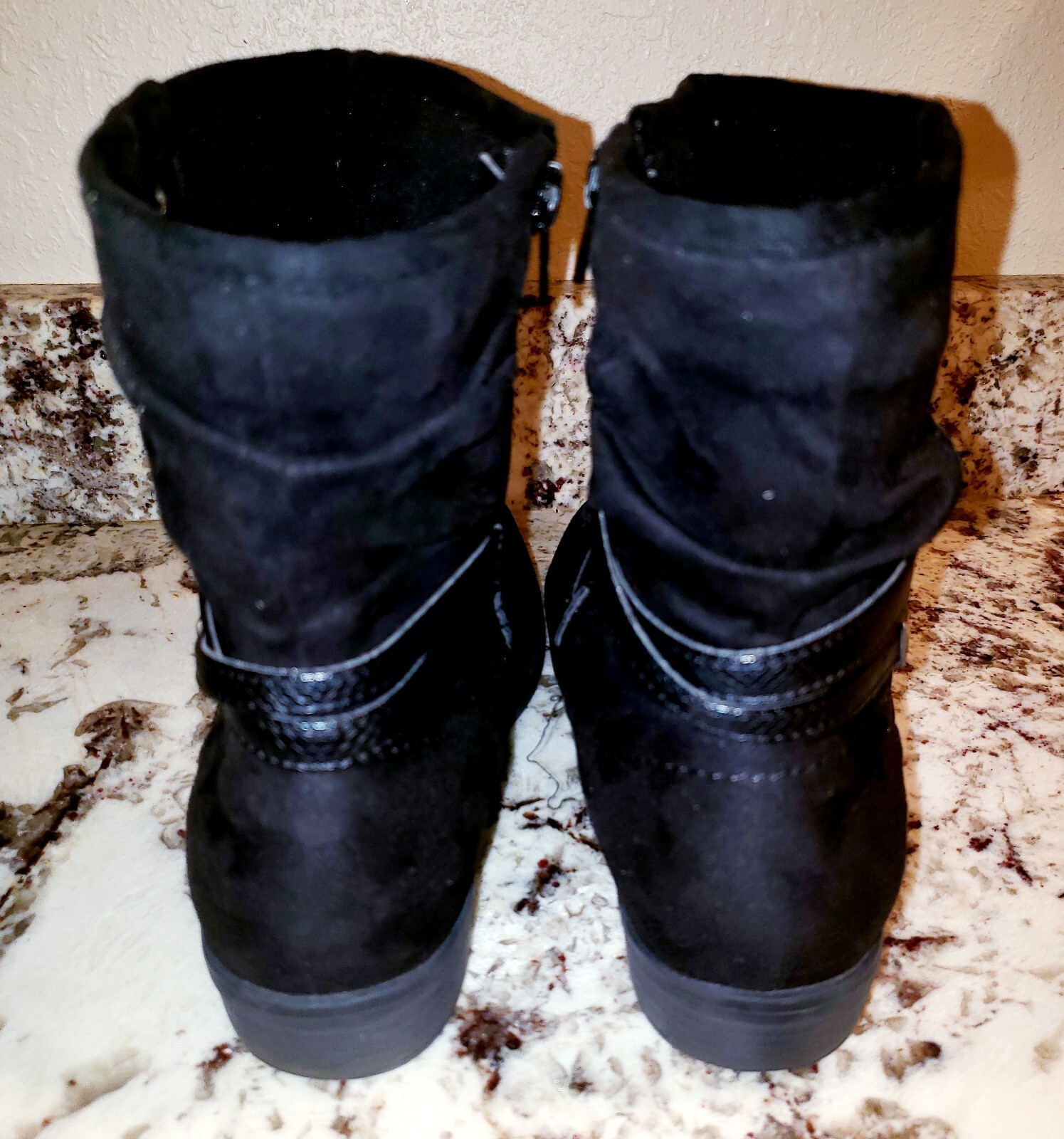 VJH confort Women's Mid Calf Boot,Round Toe Low Heel Comfort Slouchy