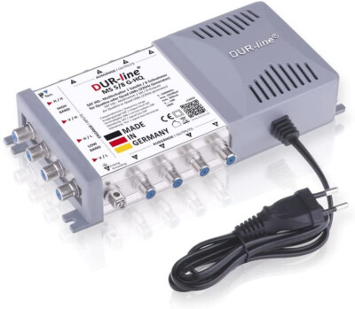 DUR-line MS 5/8 G-HQ Sat Multischalter 8 Teilnehmer | stromsparendes Netzteil