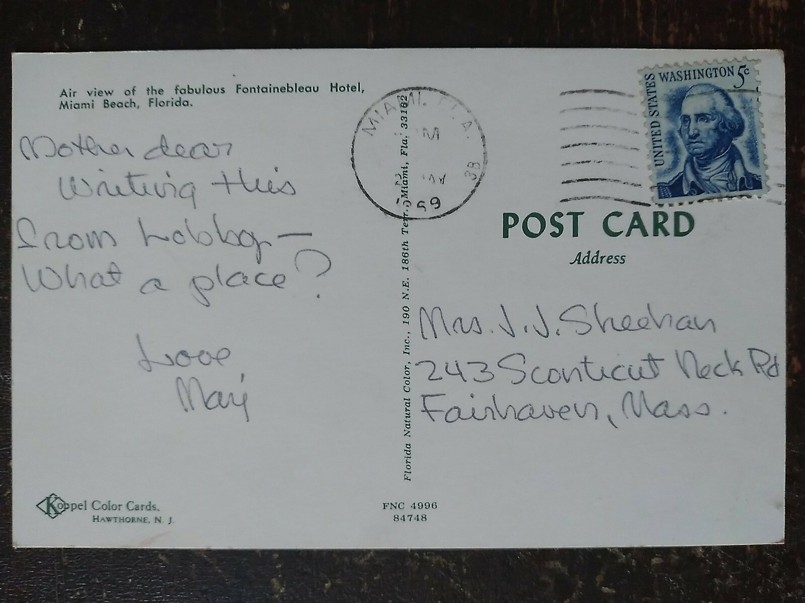 Fontainebleau Hotel, Miami Beach, FL - 1969, Rough Edges | eBay