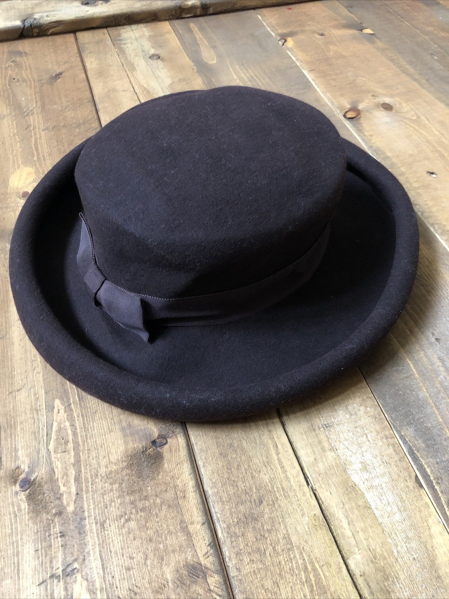 Vintage Bollman Hat Co Brown Doeskin Felt Ladies Hat 100 