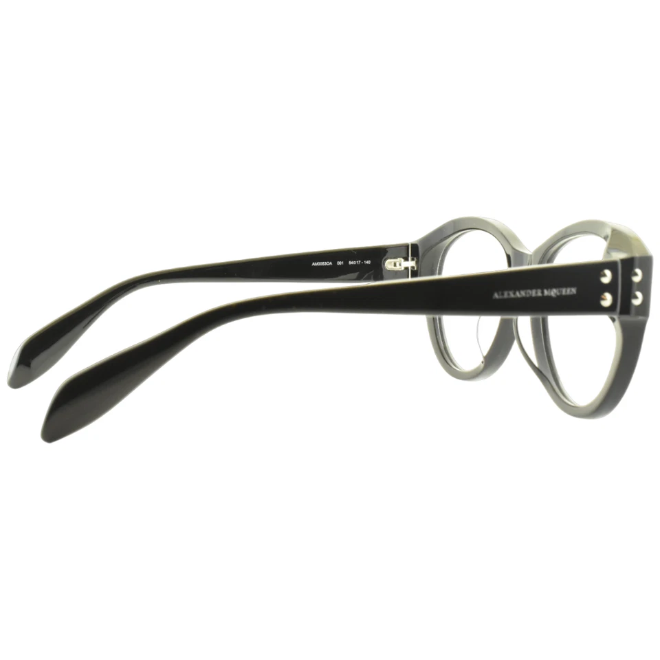 ¡¡NUEVO!! Marco óptico Alexander McQueen AM0053OA 001 negro ovalado borde completo para mujer Foto 4 de 4