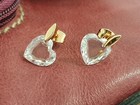 <!--F#f_0-->Clear Heart Rose Gold Plated Stud Earrings Genuine Austrian Crystals<!--F/-->