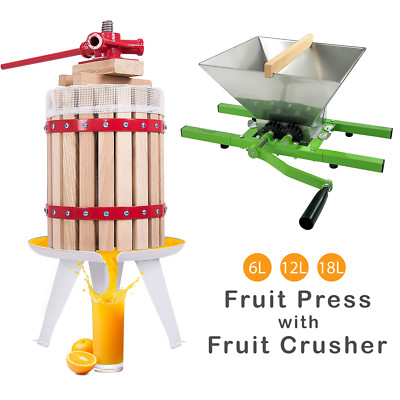 Obst gepresst Wein Apfelwein Maschine Zerkleinerer Apfel Entsafter hausgemachtes Kit Werkzeug Hartholz