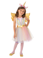 Rubies Glitzer Einhorn KostüM Kinder MäRchen Buch Tag Fancy Dress Set MäDchen