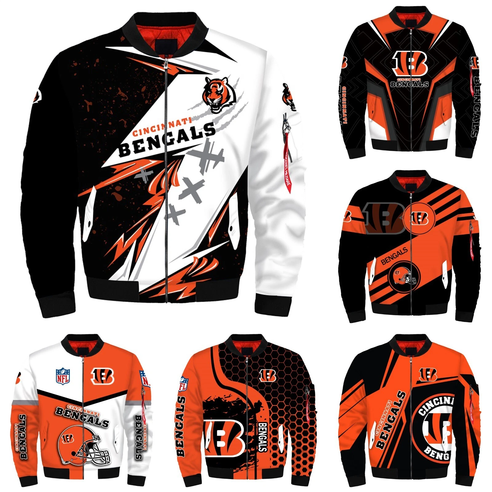 Cincinnati Bengals Men's Flight Bomber Jacket