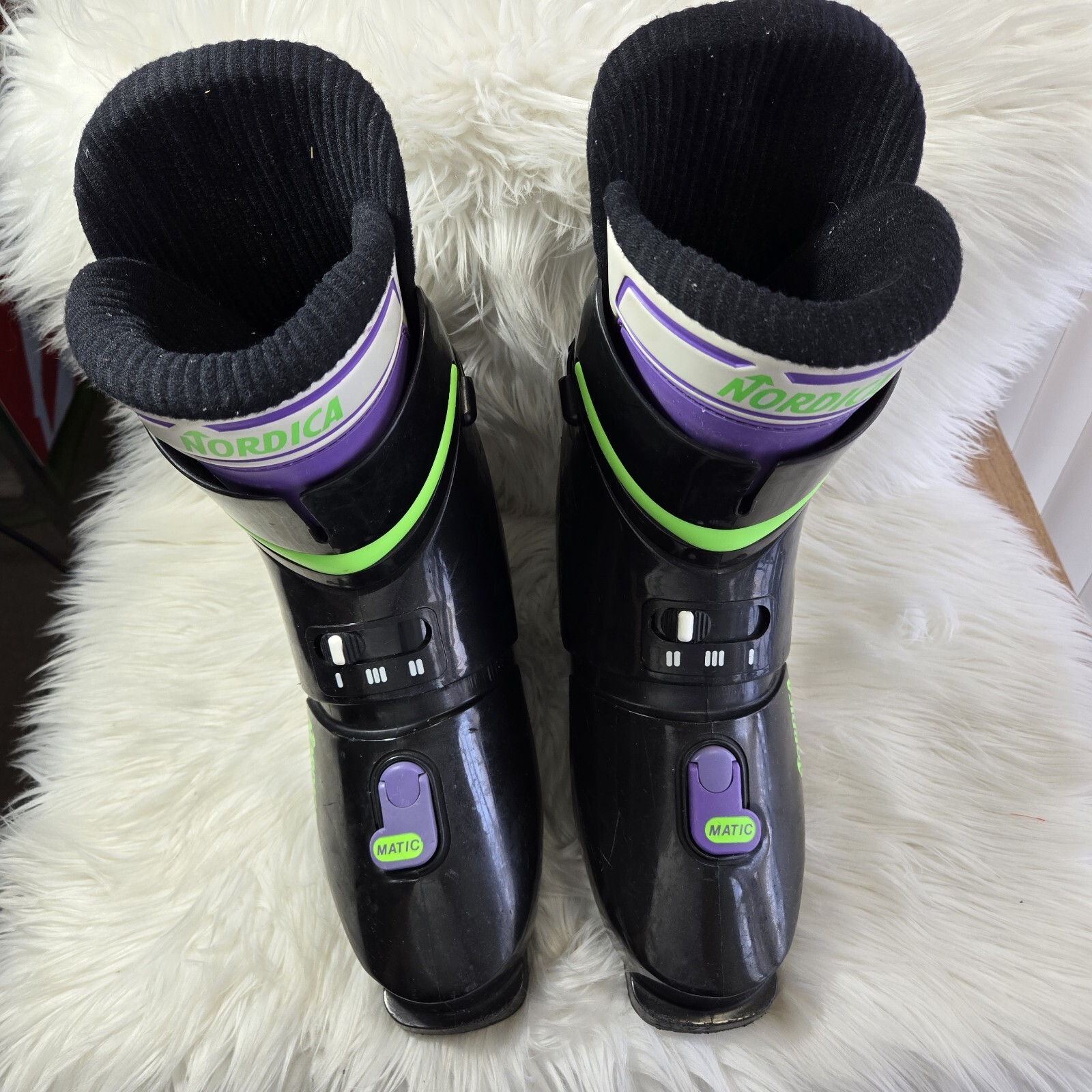 SALOMON Scarponi da sci vintage Nordica N857 uomo Mondo 28 28 5 viola fluo nero Italia