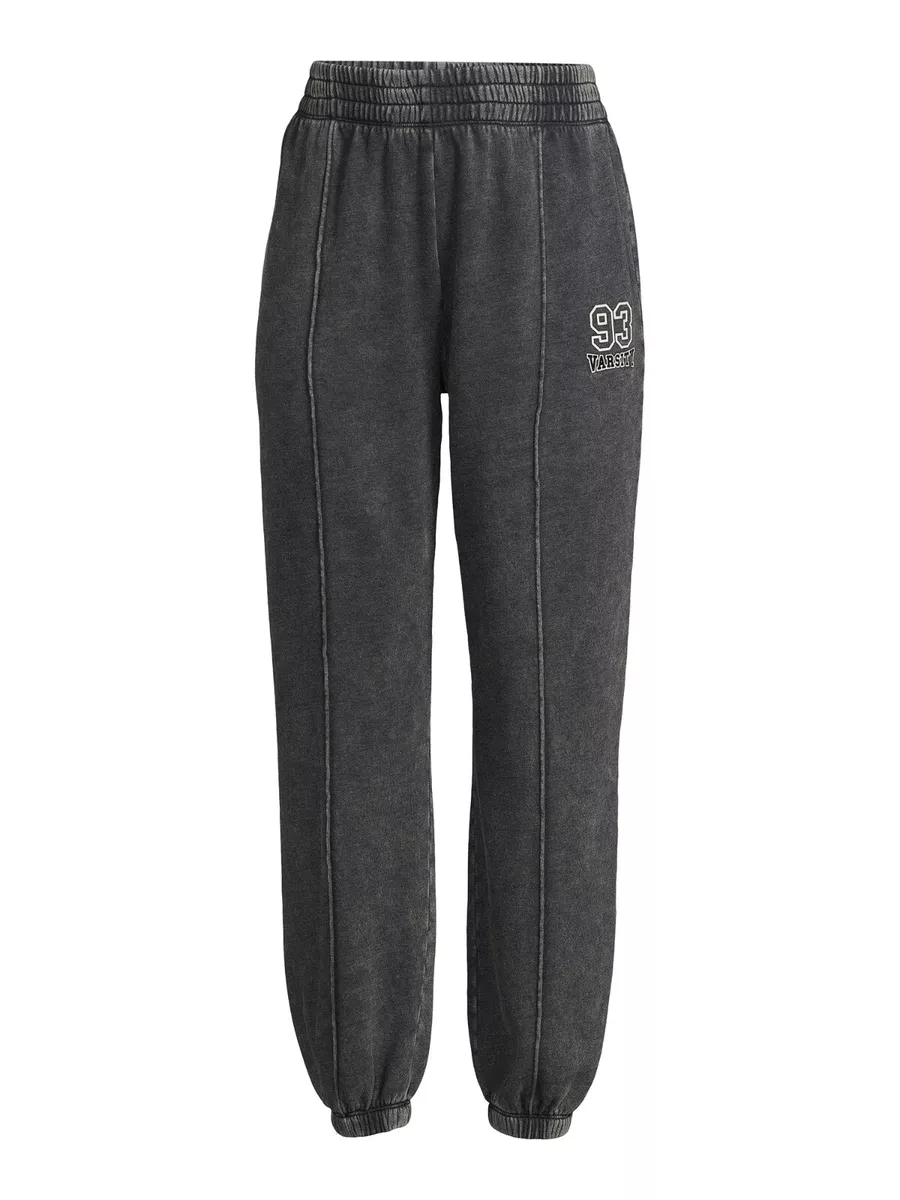 No Boundaries Junior's Graphic Jogger Pants Relaxed tapered Dark Gray XL  15-17