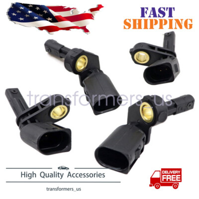 Set 4 ABS Wheel Speed Sensor For VW Volkswagen Amarok 11-2013 Beetle 2012-2019