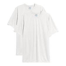 Hanes Mens T-Shirts Size L White Sport Cool DRI Performance 2 Pack Moisture Wick