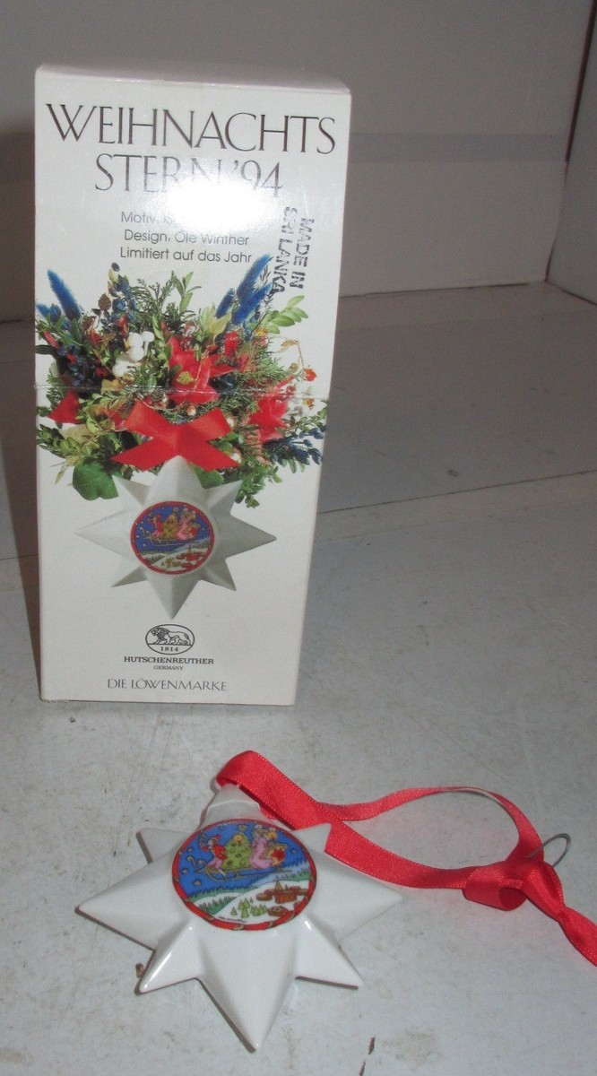 Hutschenreuther 1994 Christmas Porcelain Star Ornament Ole Winther Germany  Boxed | eBay