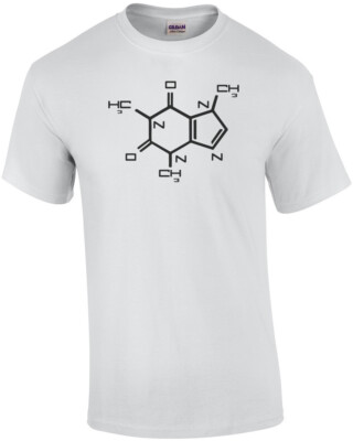 Caffeine molecule t-shirt