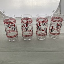 Juego de 4 vasos vintage de Coca-Cola - barbacoa barbacoa tema picnic