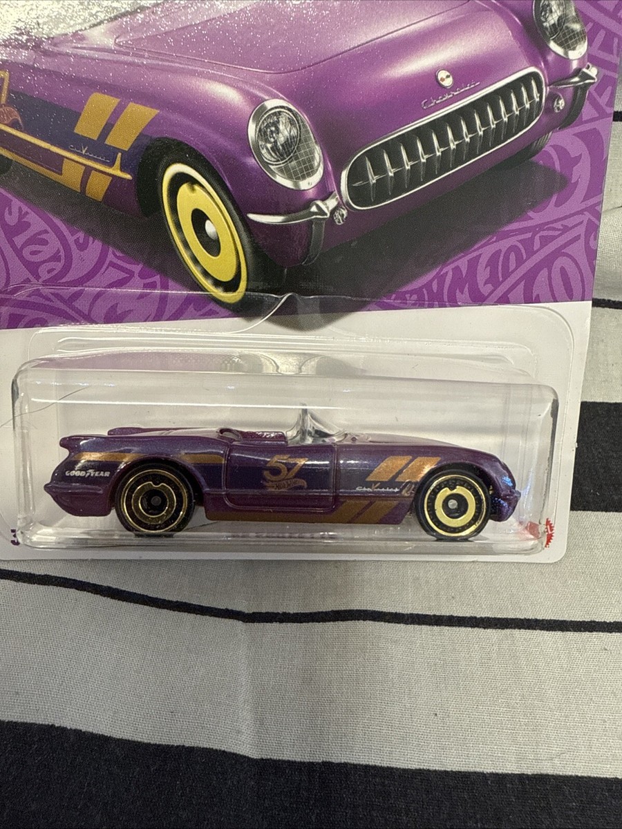 Hot Wheels 2025 57th Anniversary Pearl and Chrome '55 Corvette # 4