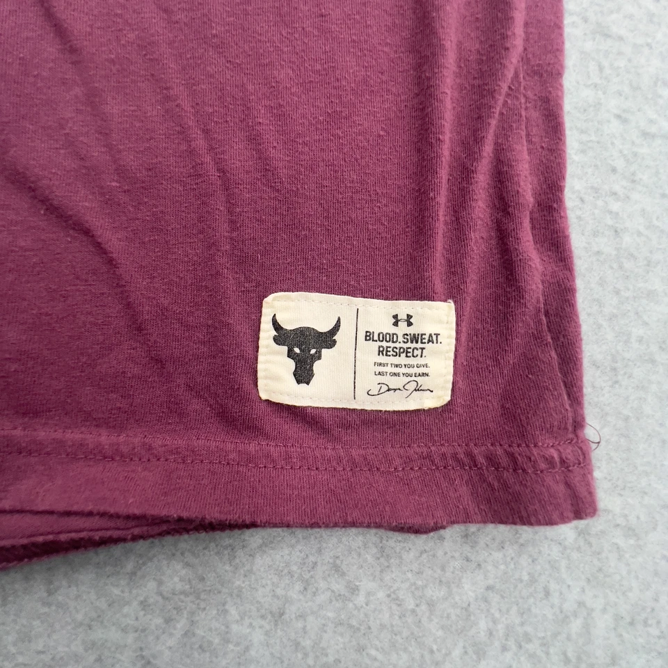 Under Armour Shirt Girls Youth Large Pink Project Rock Short Sleeve T Shirt - Image 4 of 4