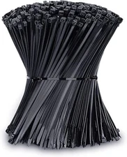 100 - 1000 Pcs 8" Heavy Duty Wire Cable Zip UV Black Nylon Tie Wraps Industrial