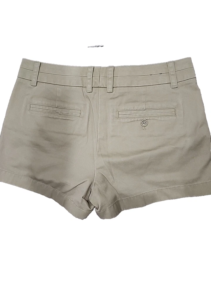 J. Pantalones cortos chinos Crew 100 % algodón marrón claro tiro medio 3 entrepiernas para mujer 2 Foto 4 de 4