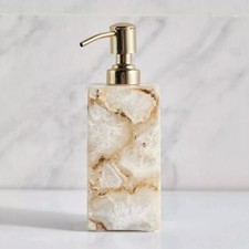 White Agate Soap Dispenser , set of 2 pcs