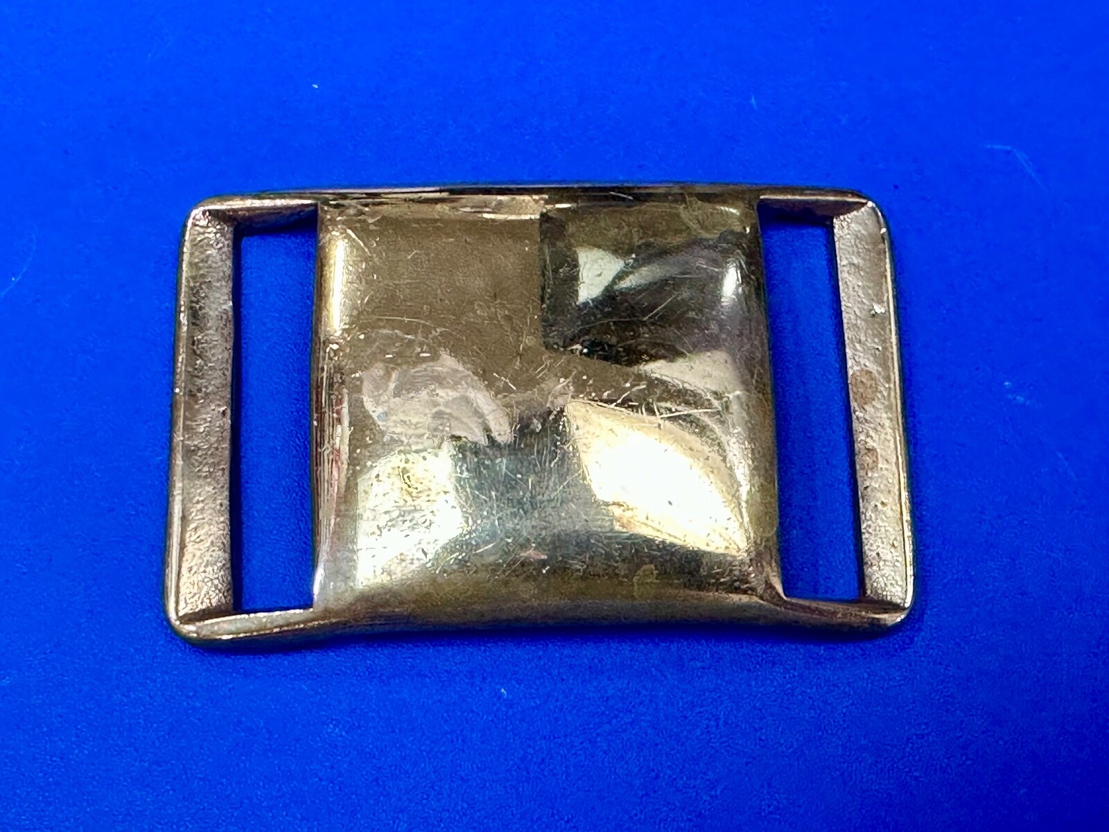 Vintage Unsigned Antique Solid Brass Rectangular … - image 2