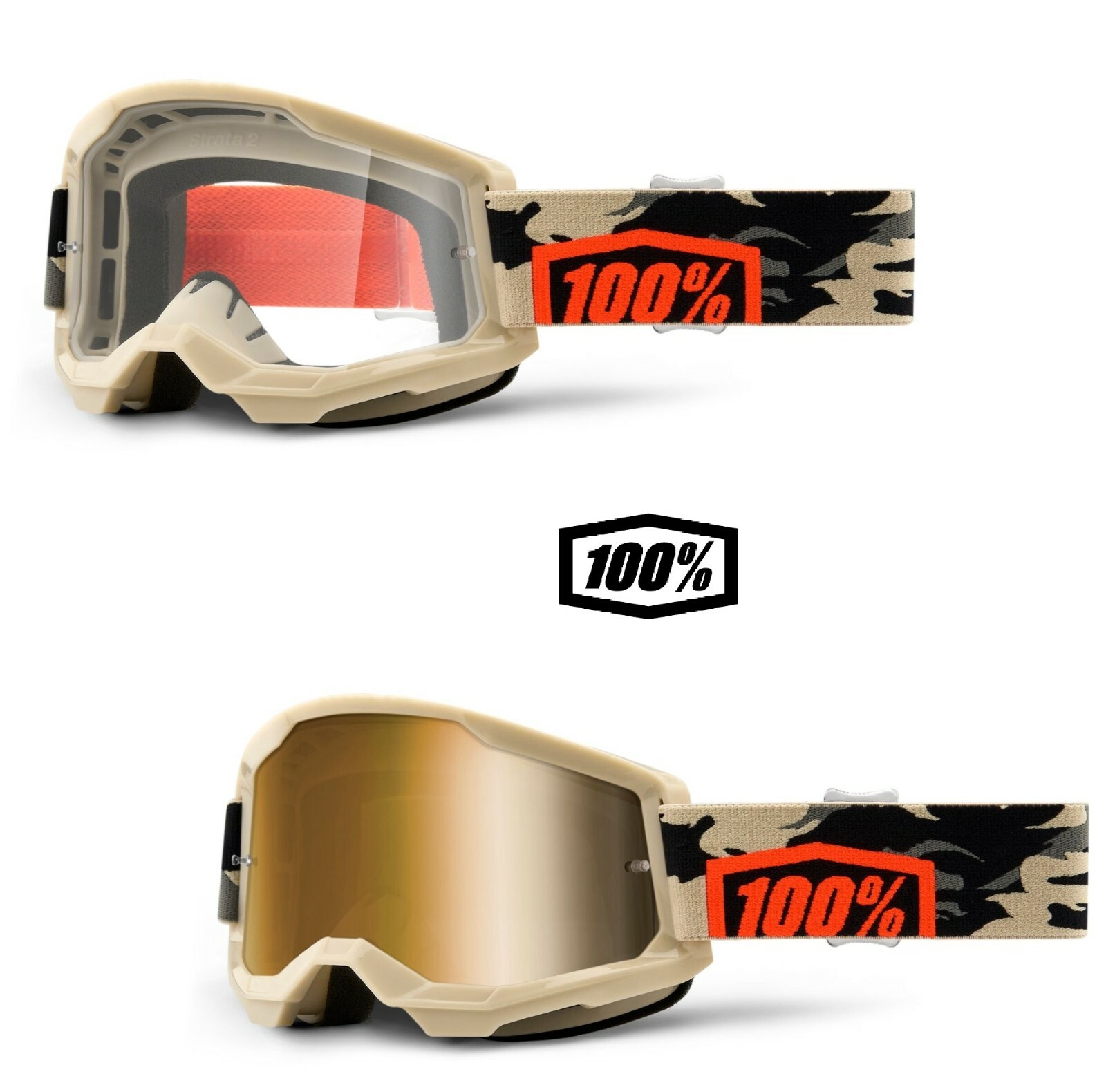 100 STRATA Goggles MTB Mountain Bike DH Enduro XC MX Motocross Goggle