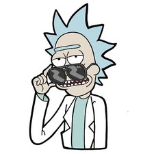 Cool Rick Rick Morty Custom Funny Car Laptop Vinyl Decal Sticker