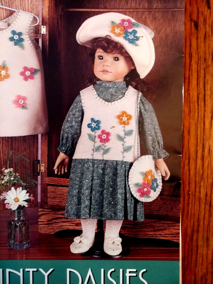 Indygo Junction Dainty Daisies 17"-19" Doll Clothes Pattern IJ481 New Uncut 1997 - Image 2 of 4