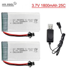 3.7V 1800mAh 25C Lipo battery and USB for SYMA X5SW X5 X5S X5C M18 H5P KY601S RC