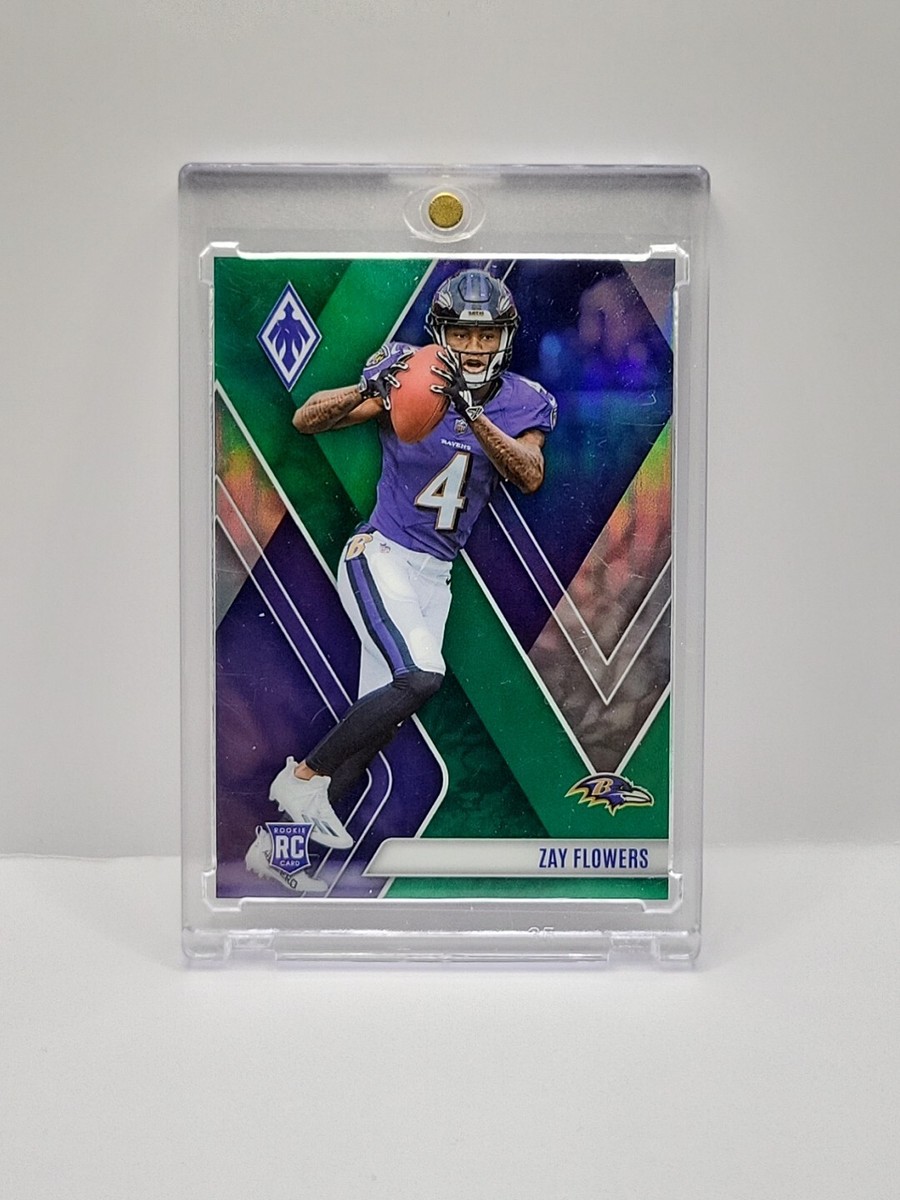 2023 Panini Phoenix Zay Flowers Green Parallel Rookie RC #/25