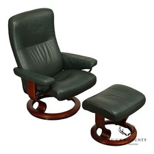 Ekornes Stressless Leather Recliner With Ottoman