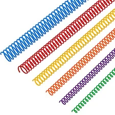 120 Pack Plastic Spiral Binding Coils Binding kit Spirals Multi Size Spiral B...