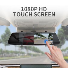 5" 1080P HD Touch Screen Car DVR Dash Cam Rear View Mirror Camera Video Recorder