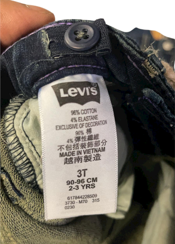 Levi's Girls' Little 710 Super Skinny Fit Knit Jeans, Thompson, Size 3T - Picture 4 of 5