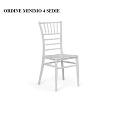 Sedia impilabile TIFFANY Chiavarina Bianco bar ristorante eventi catering Catas
