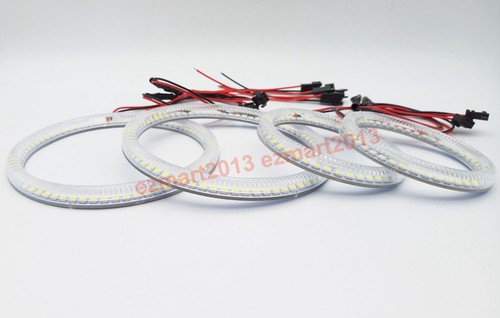 White LED halo rings for Land Rover Range Rover 2002-2005 angel eyes lamp DRL - Picture 12 of 39