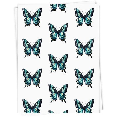 Geschenkpapier/Geschenkanhänger ''Blauer Schwalbenschwanz Schmetterling'' (GI058349)