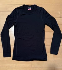 Icebreaker Base Layer 260 Black Long Sleeve Women’s Small Wool - READ