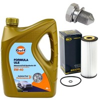 MotoröL Filter Set 5W-40 4 Liter + ÖLablassschraube FüR Audi A4 Skoda VW Passat