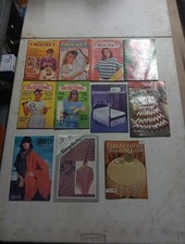 10 Assorted Vintage Crochet Pattern Books Lot 1970's - 1980's  1 Pattern