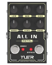 YUER Extreme Metal Electric Guitar Effects Pedal True Bypass YF-42, NEW Sealed